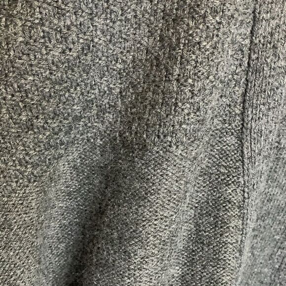 Topshop Gray Multiple Texture Knit Long Open Front Cardigan Sweater Size 10 - Picture 5 of 11